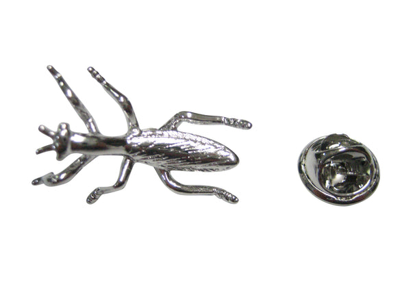 Silver Toned Praying Mantis Bug Insect Lapel Pin