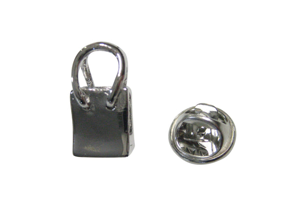 Silver Toned Shopping Hand Bag Lapel Pin