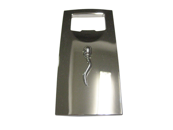 Silver Toned Sperm Cell Bottle Opener