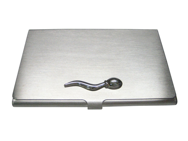 Silver Toned Sperm Cell Business Card Holder
