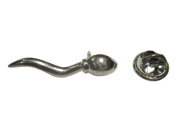 Silver Toned Sperm Cell Lapel Pin