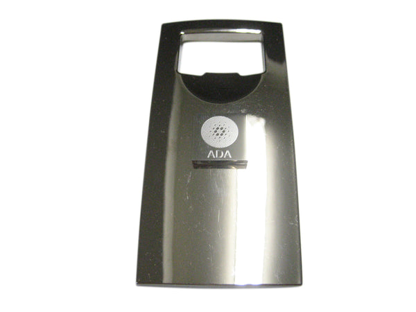 Silver Toned Square Etched Cardano Coin ADA Cryptocurrency Blockchain Bottle Opener
