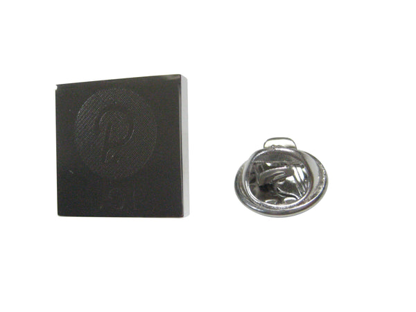 Silver Toned Square Etched Polkadot Coin Cryptocurrency Blockchain Lapel Pin