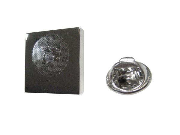 Silver Toned Square Etched Uniswap Coin Cryptocurrency Blockchain Lapel Pin
