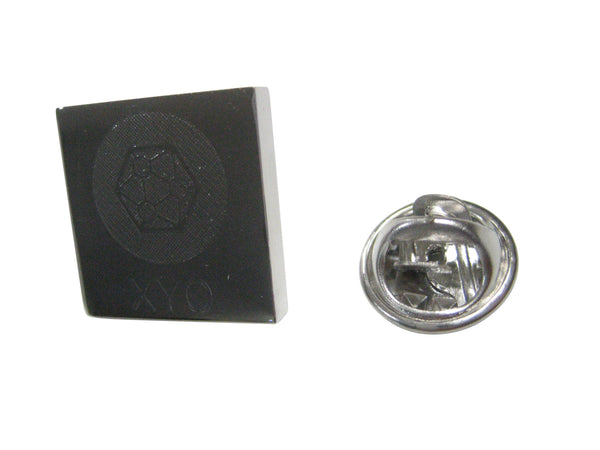 Silver Toned Square Etched XYO Coin Cryptocurrency Blockchain Lapel Pin