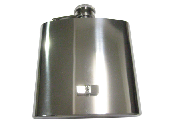 Silver Toned Stack of Dollar Bills 6oz Flask