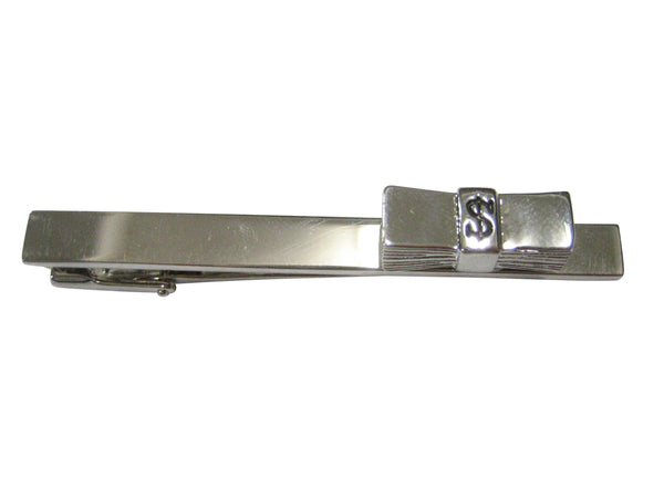 Silver Toned Stack of Dollar Bills Tie Clip