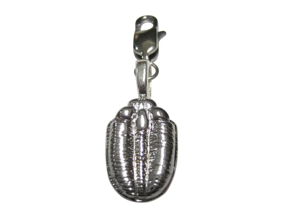 Silver Toned Trilobite Design Pendant Zipper Pull Charm