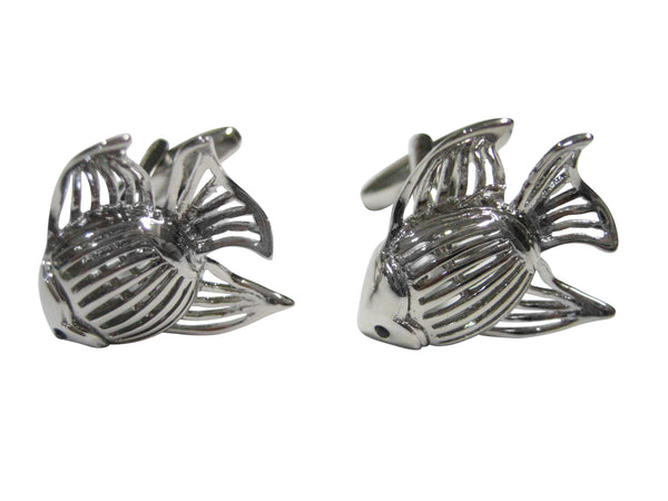 Silver Toned Tropical Fish Cufflinks