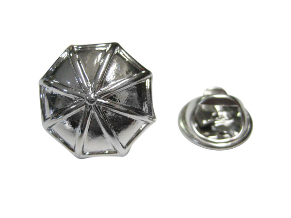 Silver Toned Umbrella Lapel Pin