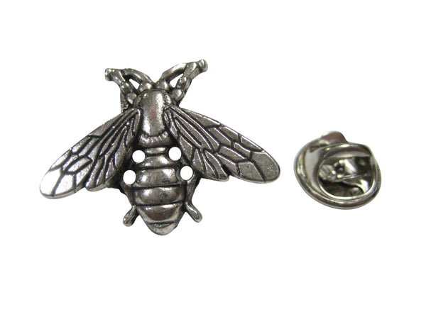 Silver Toned Wasp Bug Lapel Pin