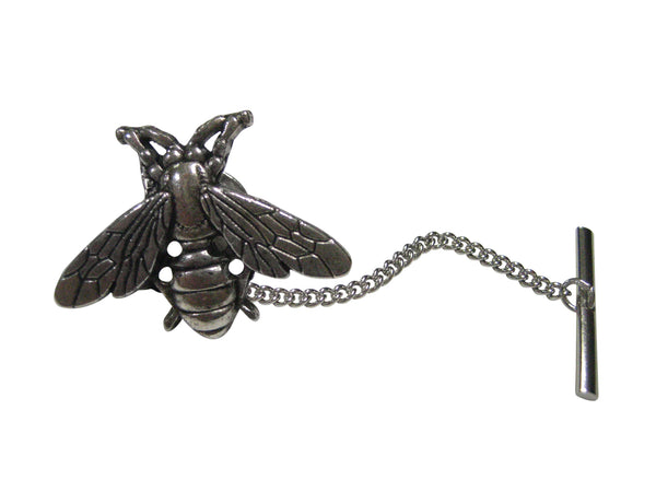 Silver Toned Wasp Bug Tie Tack