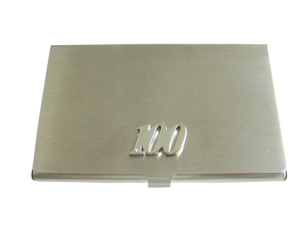 Silver Toned 100 Years Business Card Holder