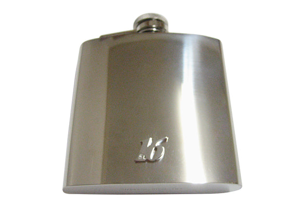 Silver Toned 16 Years 6 Oz. Stainless Steel Flask