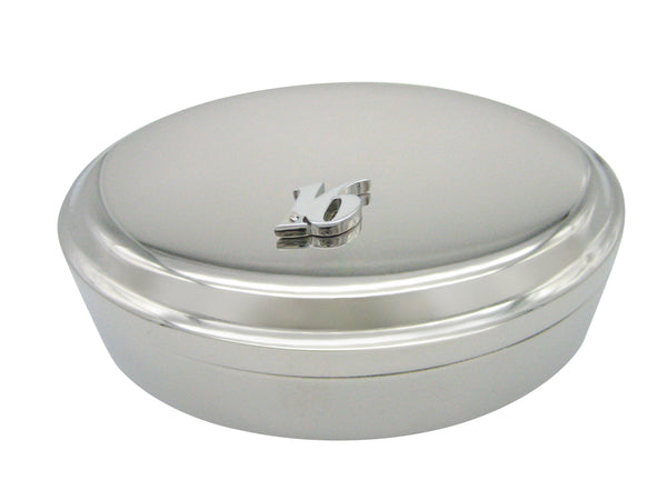 Silver Toned 16 Years Pendant Oval Trinket Jewelry Box