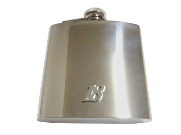 Silver Toned 18 Years 6 Oz. Stainless Steel Flask