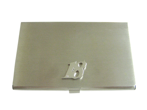 Silver Toned 18 Years Business Card Holder