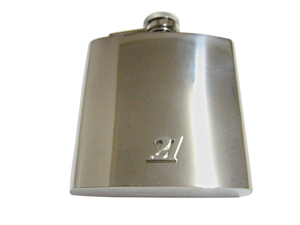 Silver Toned 21 Years 6 Oz. Stainless Steel Flask
