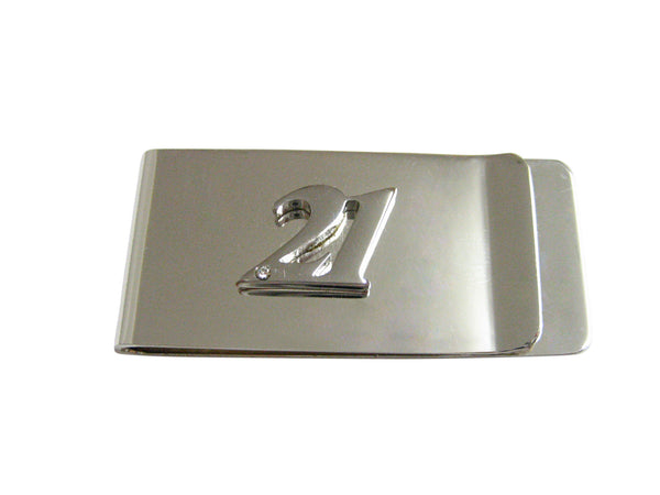 Silver Toned 21 Years Money Clip