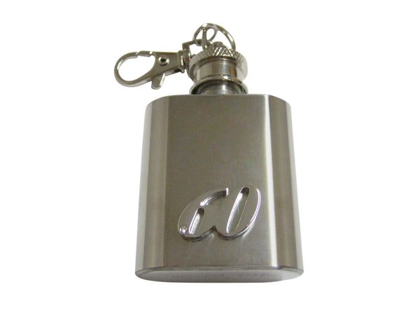 Silver Toned 60 Years 1 Oz. Stainless Steel Key Chain Flask