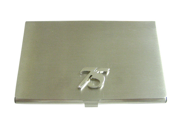 Silver Toned 75 Years Business Card Holder