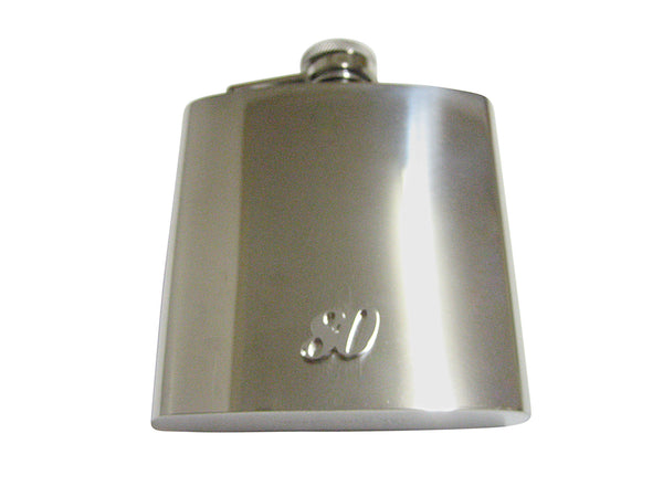 Silver Toned 80 Years 6 Oz. Stainless Steel Flask