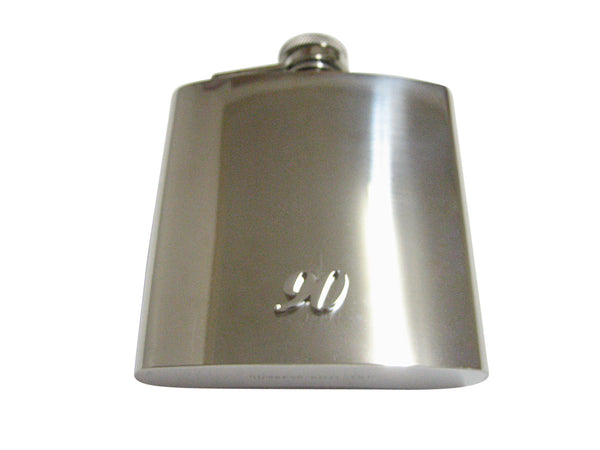 Silver Toned 90 Years 6 Oz. Stainless Steel Flask
