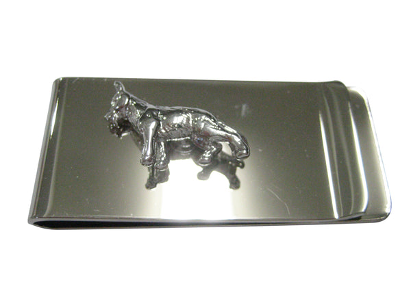 Silver Toned Alsatian German Shepherd Dog Money Clip