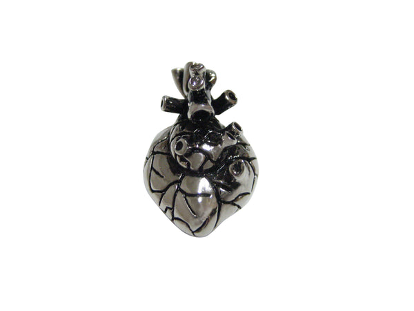 Silver Toned Anatomy Heart Magnet