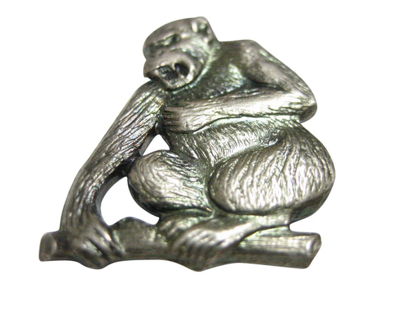 Silver Toned Angry Monkey Pendant Magnet