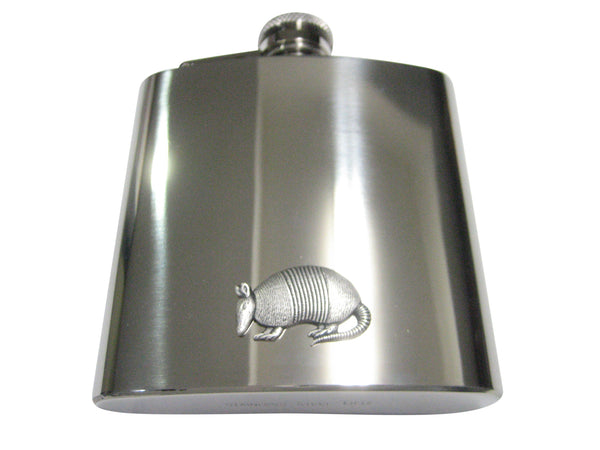 Silver Toned Armadillo 6oz Flask