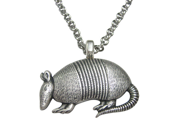 Silver Toned Armadillo Pendant Necklace