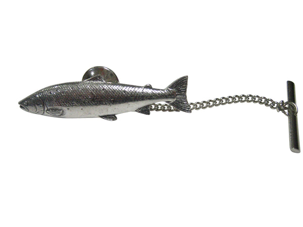 Silver Toned Atlantic Salmon Fish Tie Tack