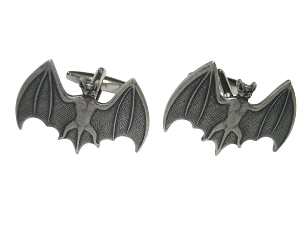 Silver Toned Bat Cufflinks