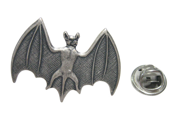 Silver Toned Bat Lapel Pin