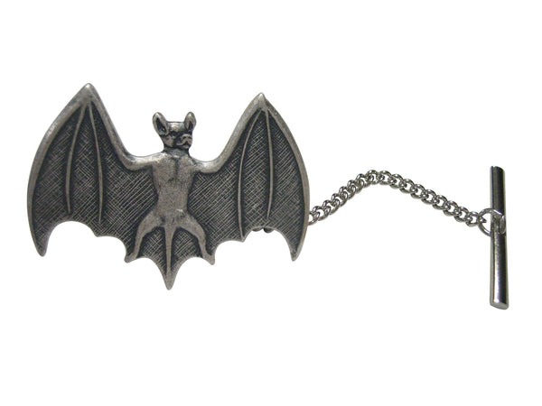 Silver Toned Bat Tie Tack