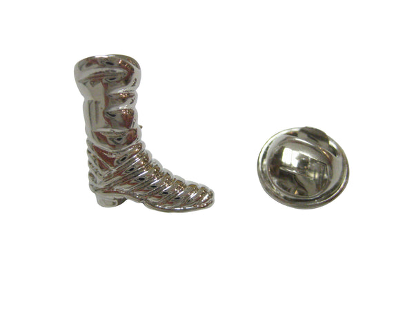 Silver Toned Boot Lapel Pin