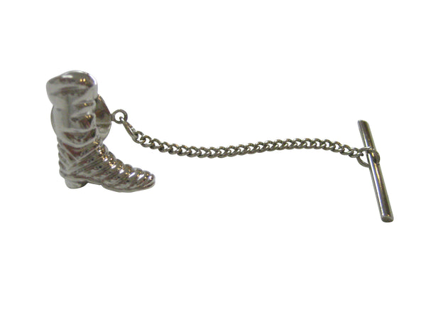 Silver Toned Boot Tie Tack