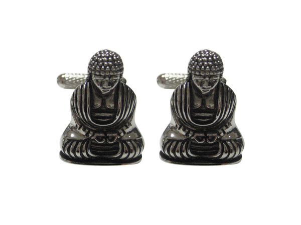 Silver Toned Buddha Cufflinks