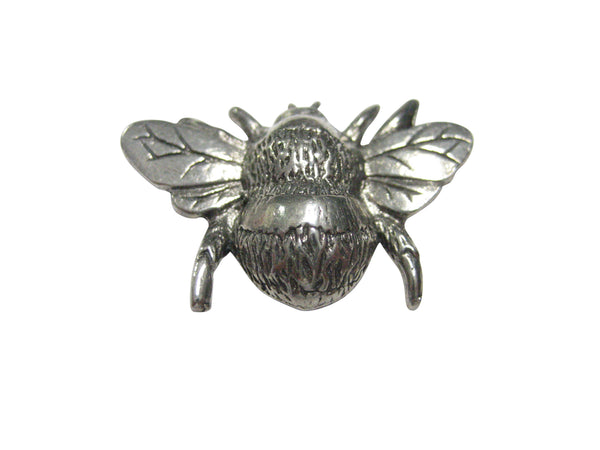 Silver Toned Bumble Bee Bug Insect Magnet
