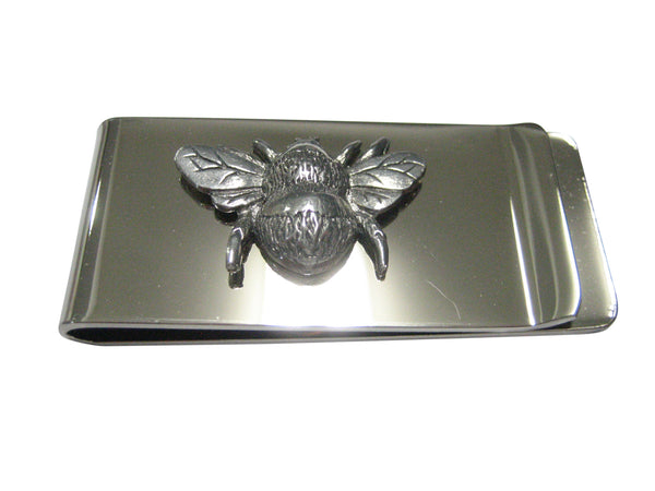 Silver Toned Bumble Bee Bug Insect Money Clip