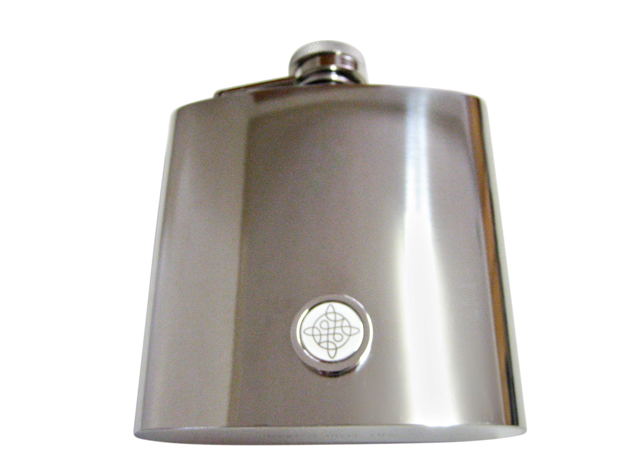 Silver Toned Celtic Design Large Flask