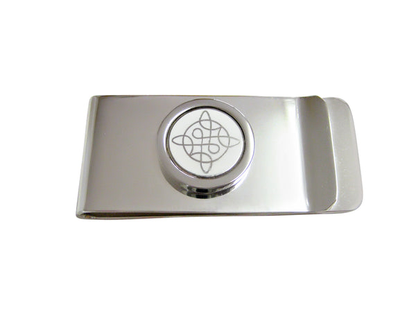 Silver Toned Celtic Design Money Clip