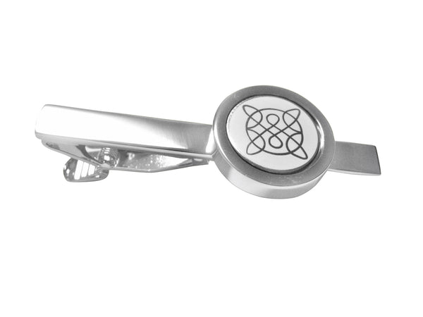 Silver Toned Celtic Design Tie Clip