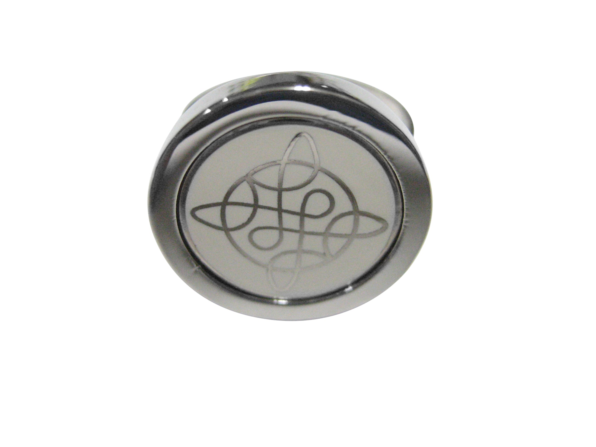 Silver Toned Celtic Knot Design Adjustable Size Fashion Ring