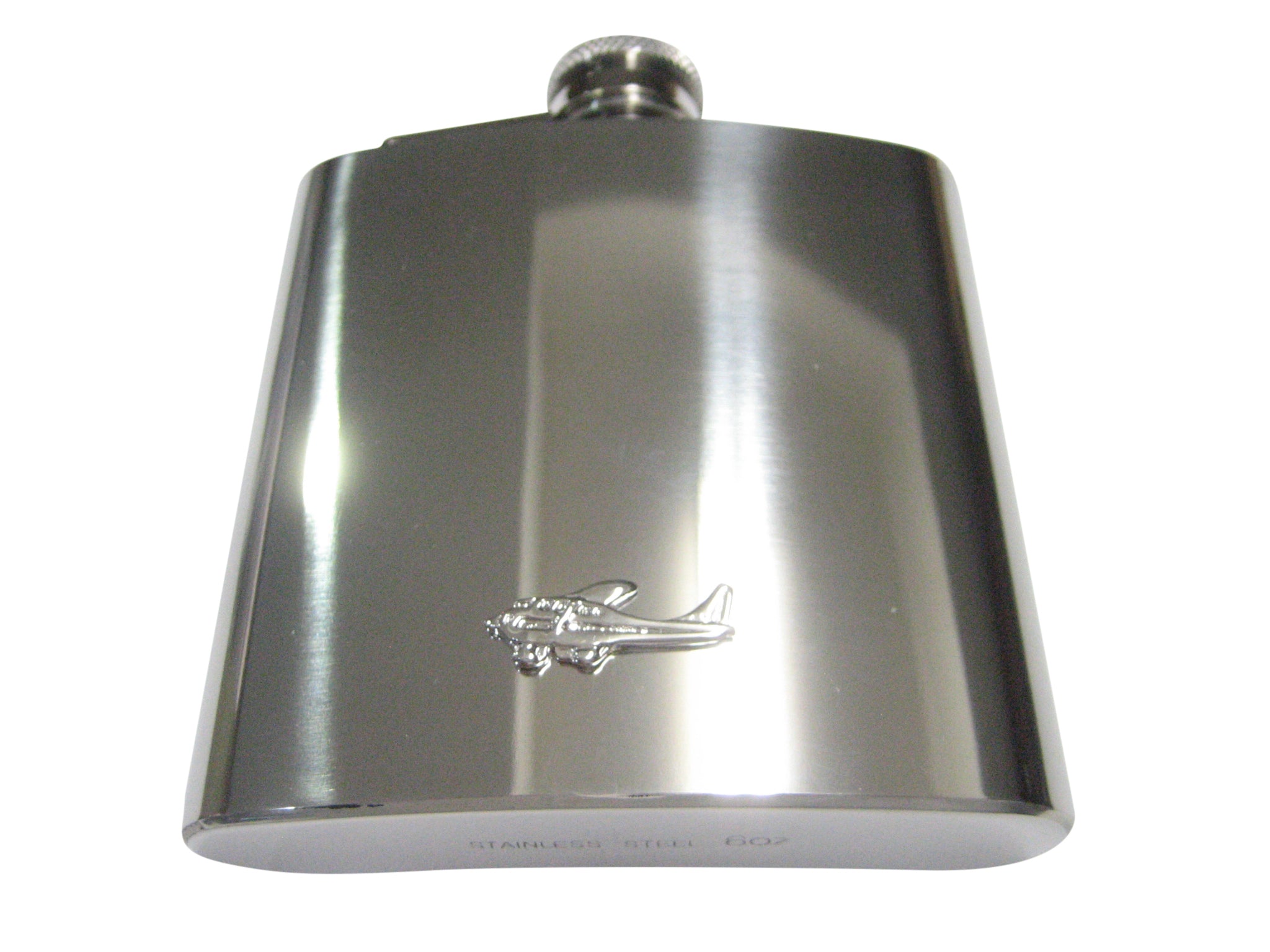 Silver Toned Cessna Plane 6oz Flask