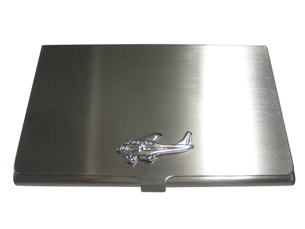 Silver Toned Cessna Plane Business Card Holder