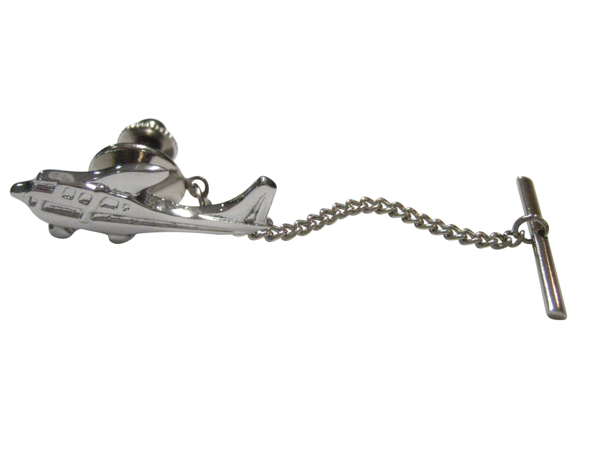 Silver Toned Cessna Plane Tie Tack