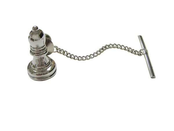 Silver Toned Chess Bishop Piece Tie Tack