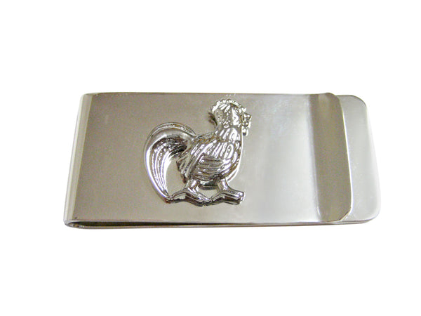 Silver Toned Chicken Money Clip
